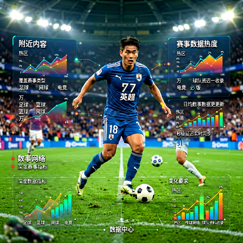 体育赛事数据分析可视化，展示比赛关键指标和趋势图表